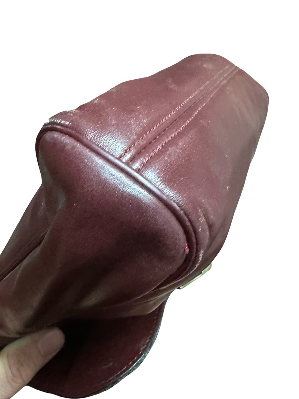 Etienne Aigner Vintage Classic Dark Burgundy Leather Shoulder Bag - Picture 6 of 12